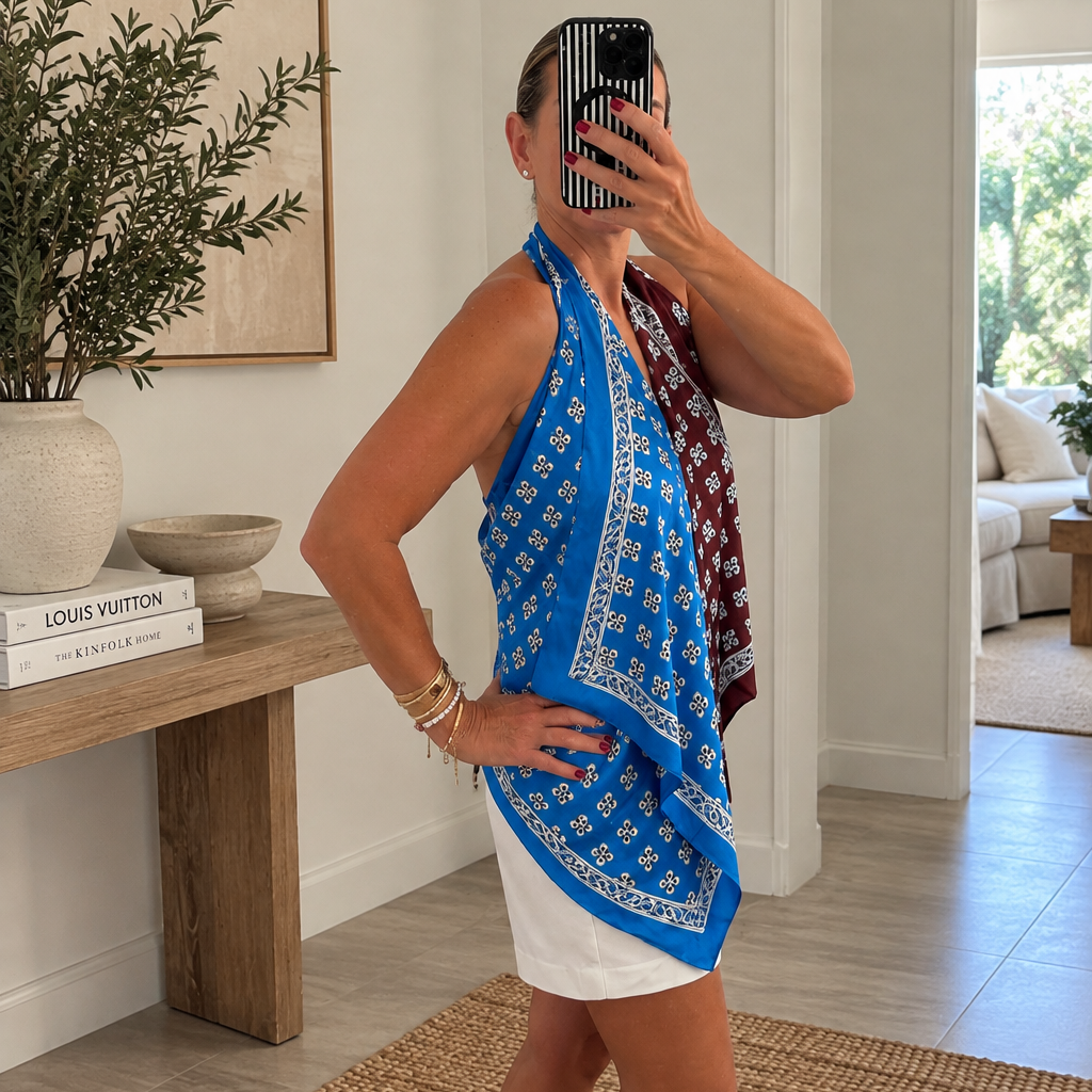 Scarf-style Halter Top