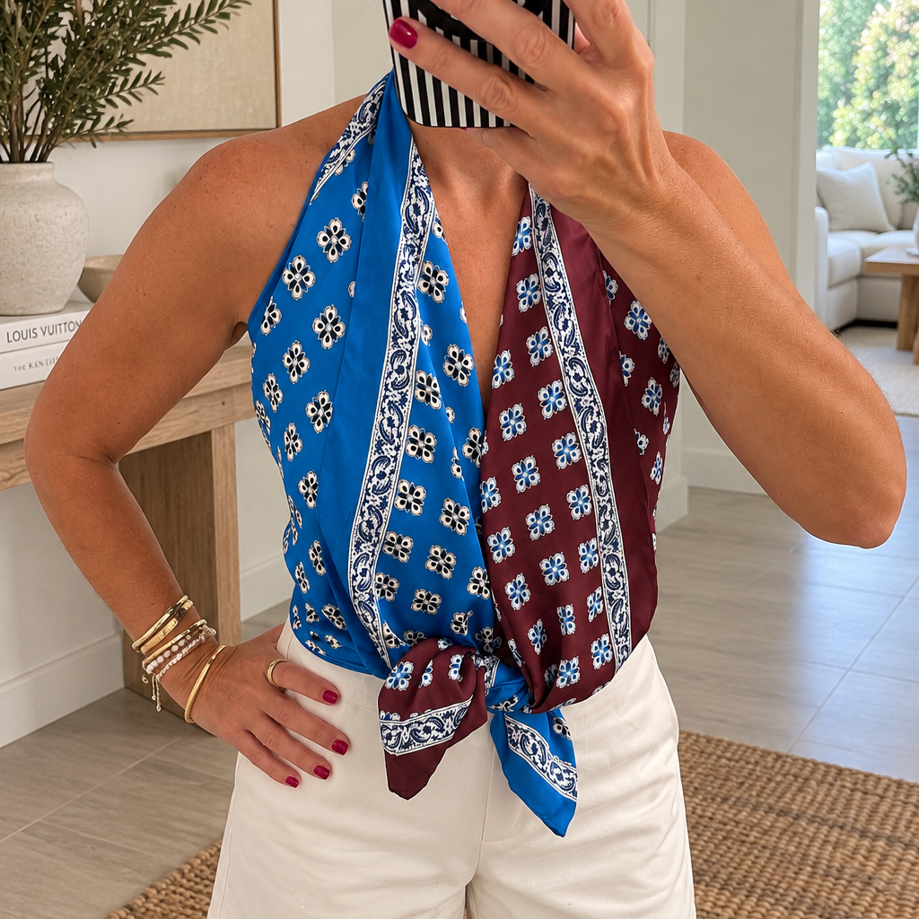 Scarf-style Halter Top