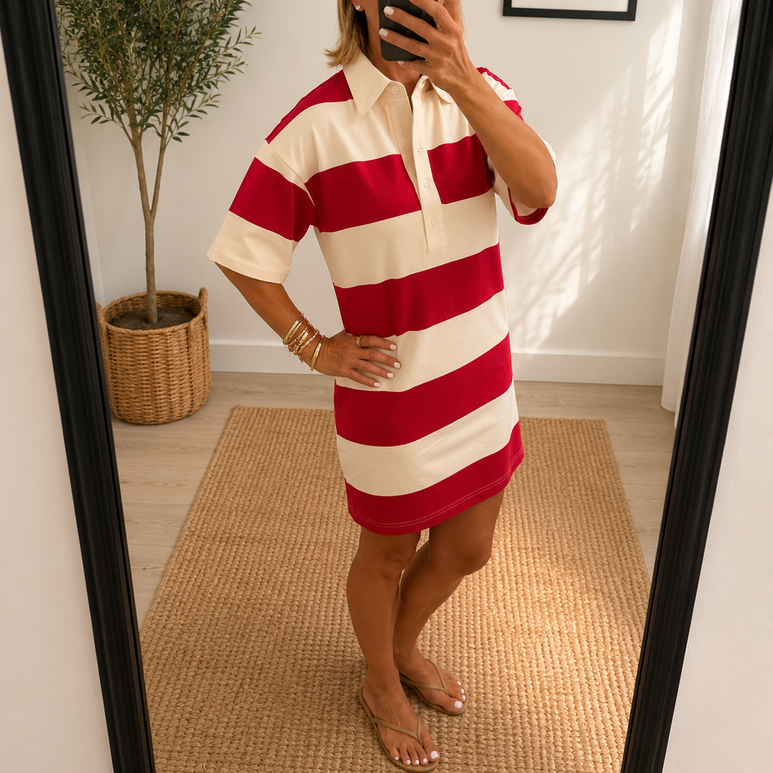 The Stripe Polo Dress