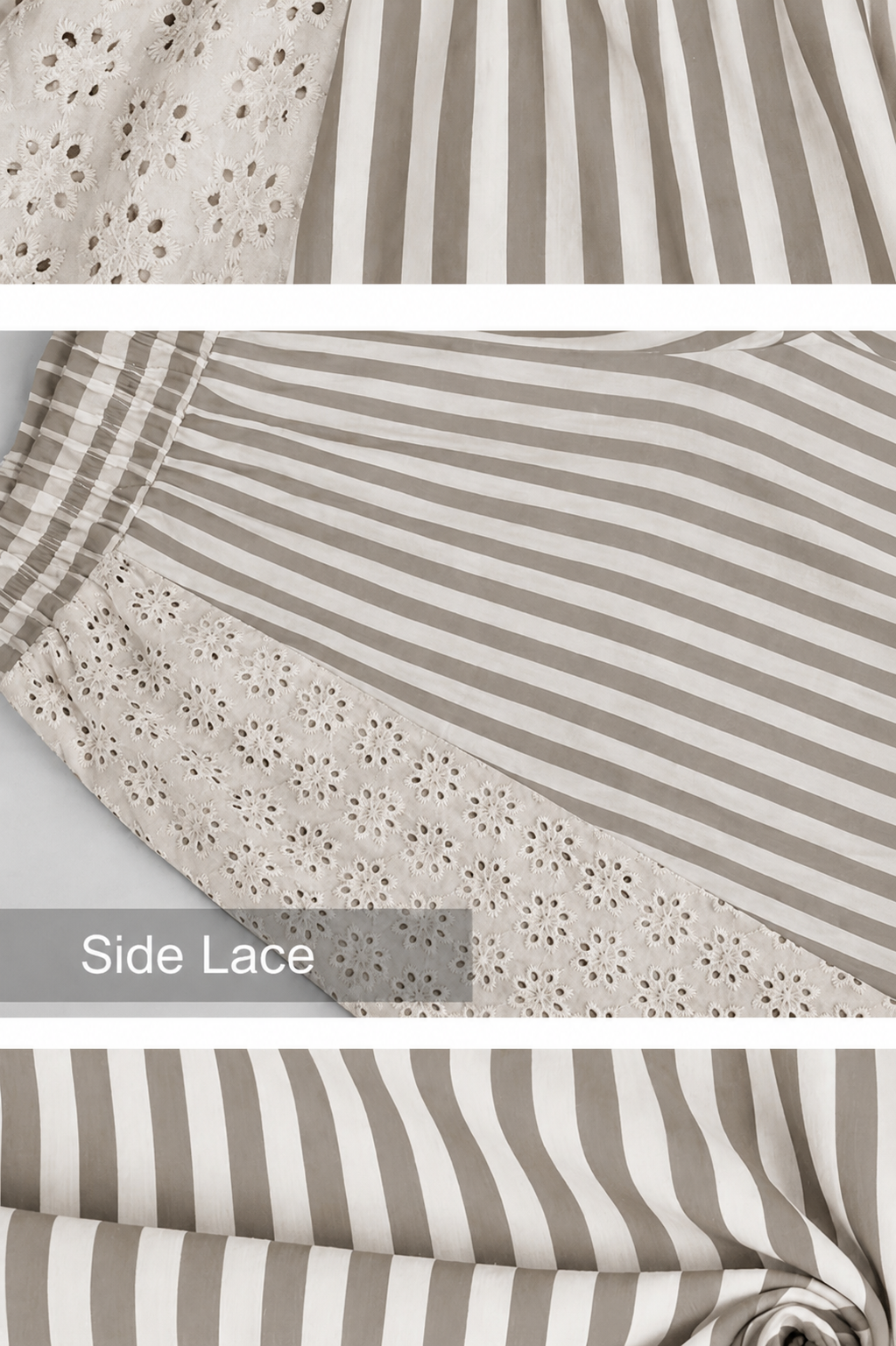 Eyelet Stripe Palazzo Pants