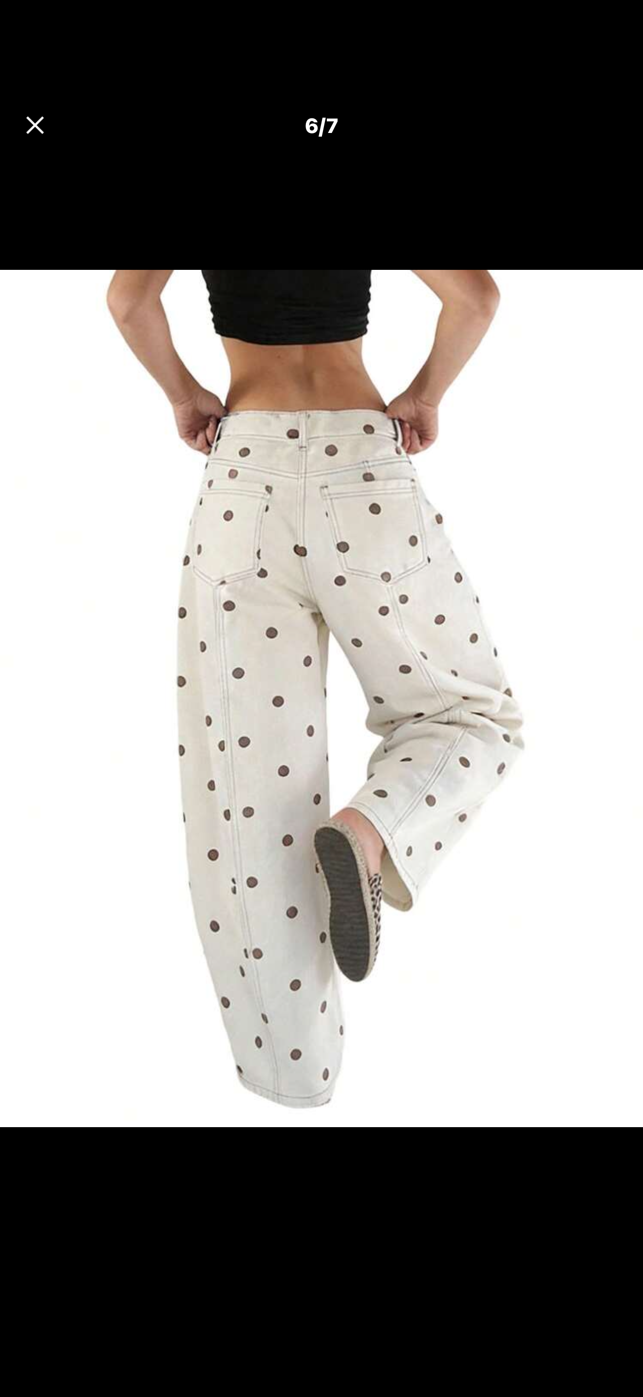 Polka Dot Wide-Leg Pants