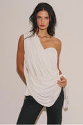 Knit Draped Scarf Top