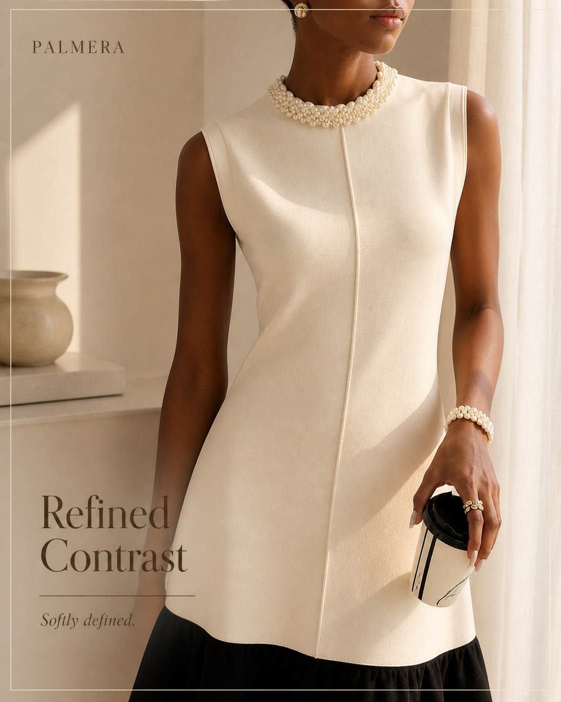 Refined Contrast Dress
