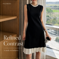 Refined Contrast Dress