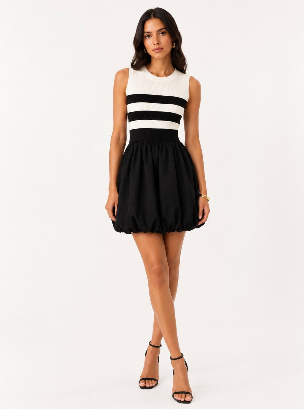Monaco Stripe Bubble Dress