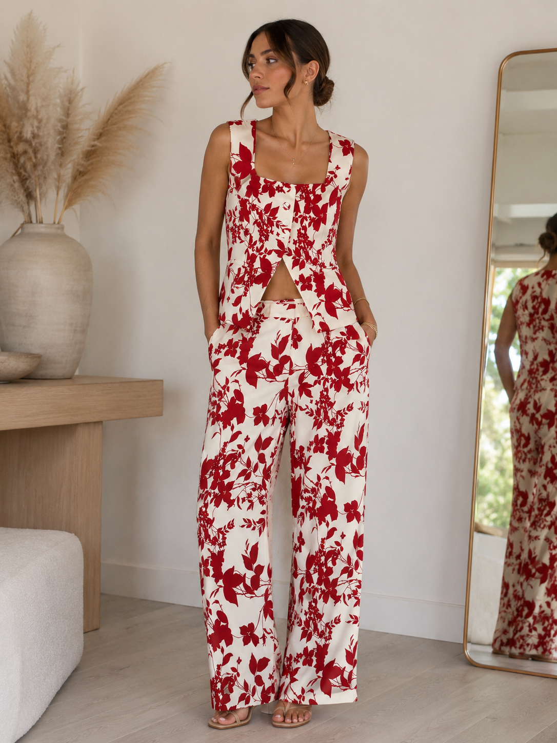 Floral Vest & Pant Set