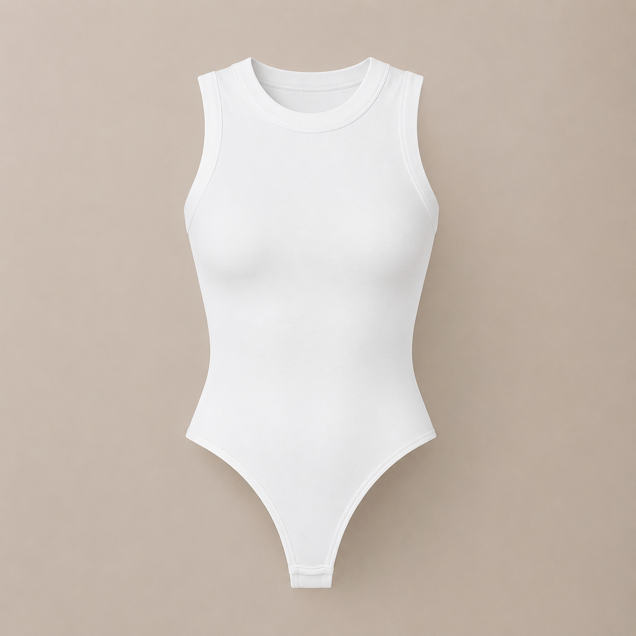 Essential White Sleeveless Bodysuit