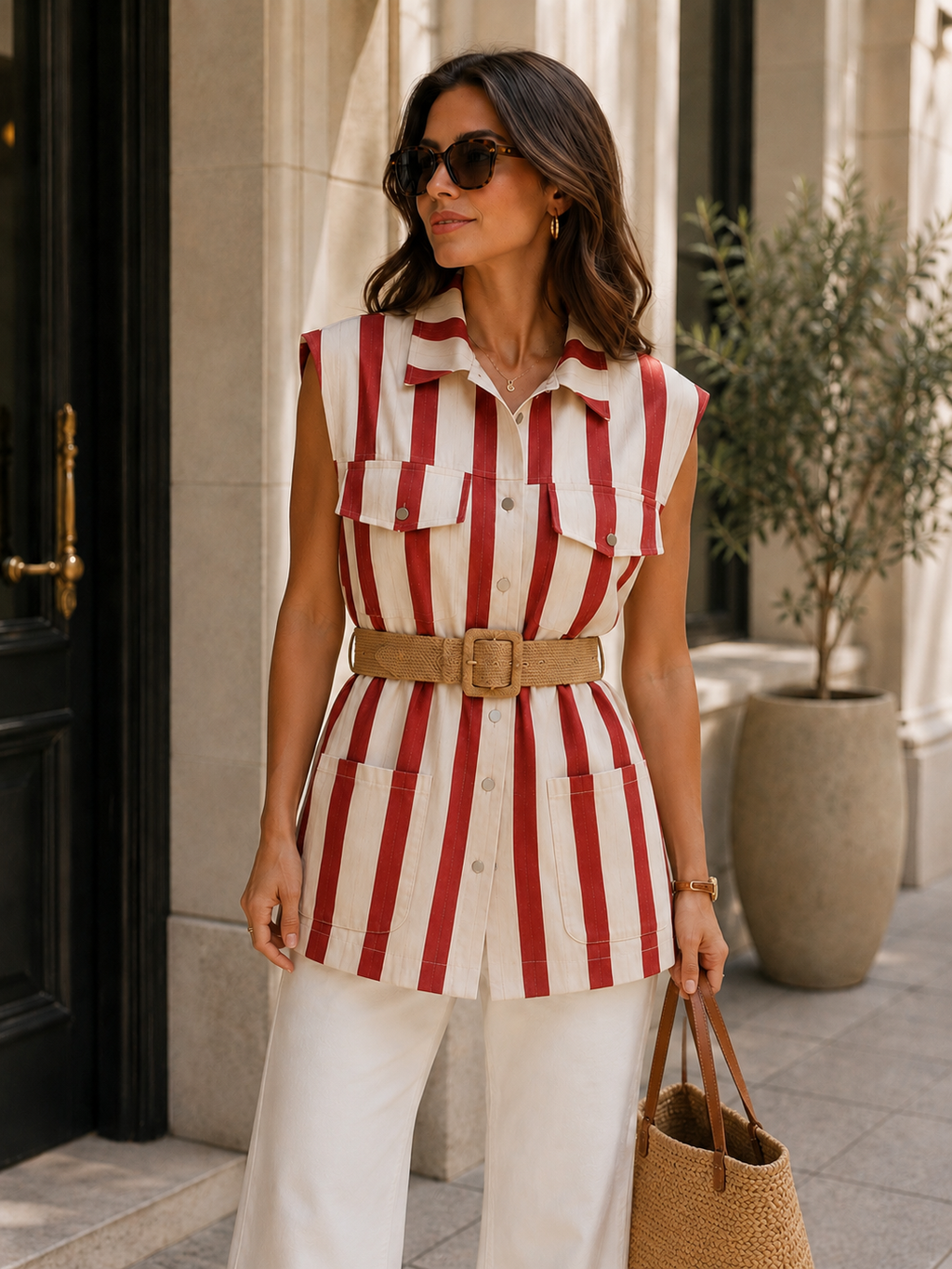 Summer Belted Vest